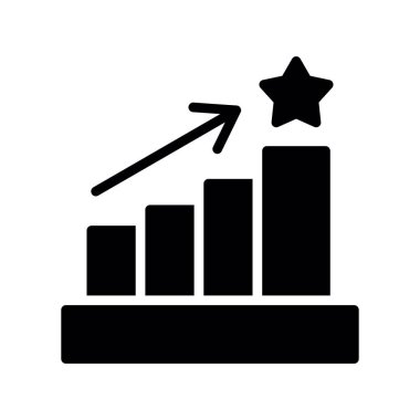 bar çizelgesi vektör simgesi, düz tasarım