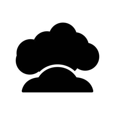 Beyaz arkaplanda bulut vektörü simgesi