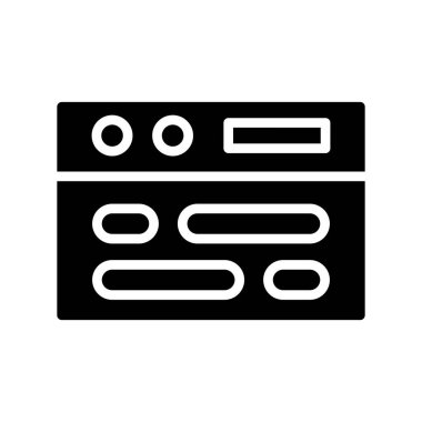 sunucu vektörü ince çizgi simgesi