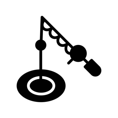 Uydu çanağı simgesi. Uydu çanağı vektör simgesi web için basit örnek