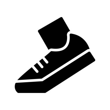 Saydam bir arka planda ayakkabı vektörü çizimi. Birinci kalite semboller. Konsept ve grafik tasarımı için simgeler.