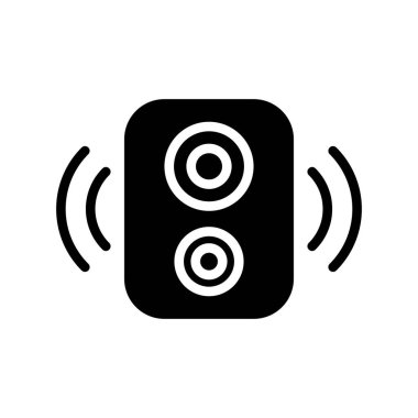 Beyaz arkaplanda ses vektörü simgesi