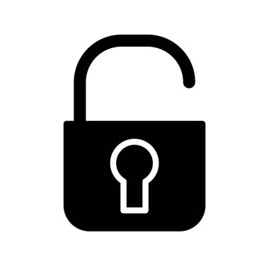 vektör düz simgesini kilitle