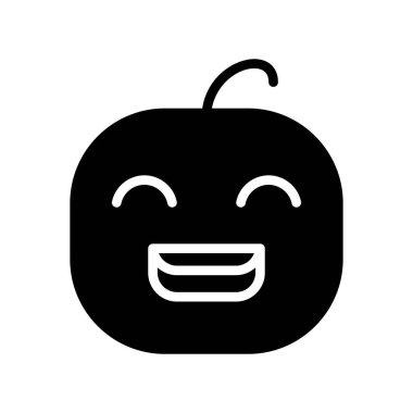 Mutlu gülümseyen elma ikonu