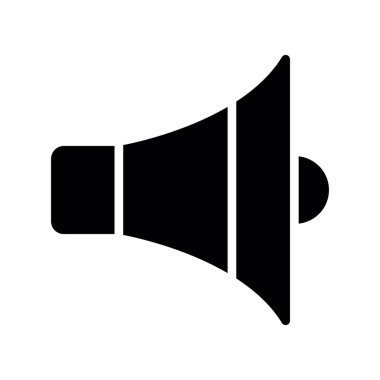 Beyaz arkaplanda hoparlör simgesi