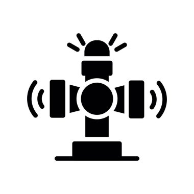 Kamera glyph ikon vektörü. Kamera işareti. izole edilmiş çizgi simgesi siyah illüstrasyon