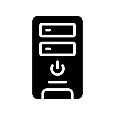 sunucu vektörü düz simgesi