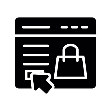 Seo ve teknoloji simgesinin vektör illüstrasyonu