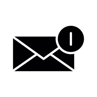 posta glyph düz vektör simgesi