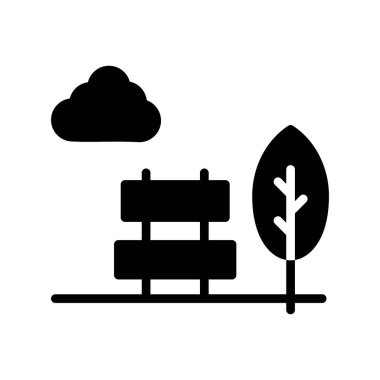 Modern çiftlik simgesinin vektör illüstrasyonu