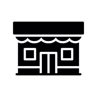 dükkan simgesi, vektör illüstrasyonu