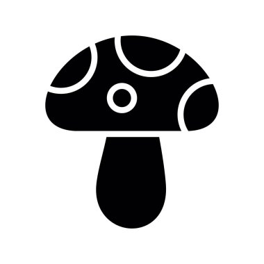 Mantar simgesi, vektör illüstrasyonu