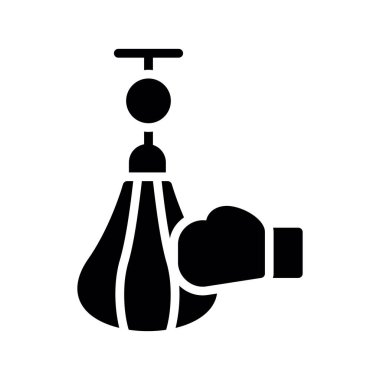 Bir elektrik süpürgesi simgesinin vektör illüstrasyonu