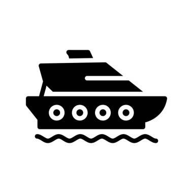 seyahat botu ikonu vektörü web ve mobil uygulama tasarımınız için beyaz arkaplanda izole edildi, seyahat teknesi logosu konsepti