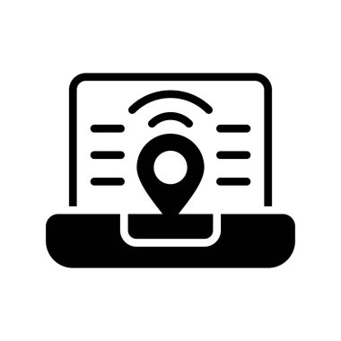 konum vektörü düz simge