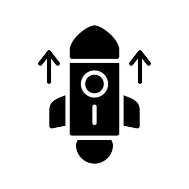 roket simgesi, vektör illüstrasyonu