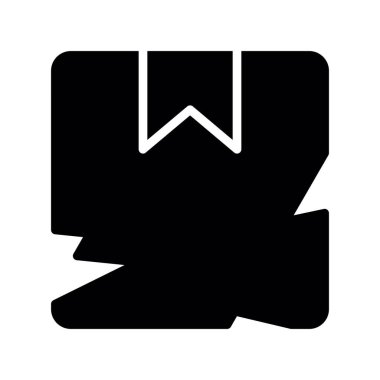 Harf ile kesilmiş kağıt simgesi