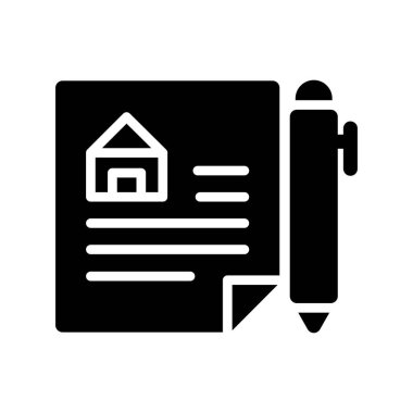 ev simgesi vektör illüstrasyonlu belge