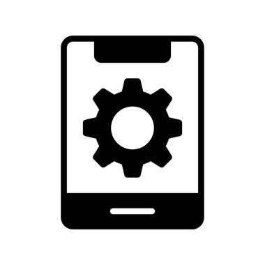 mobil ayar simgesi, vektör illüstrasyonu