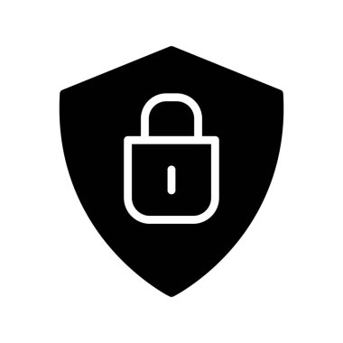 Glyph Vektör Simgesi Tasarımı Güvene Al