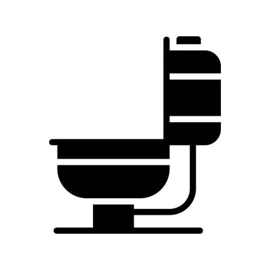 klozet siyah vektör simgesi