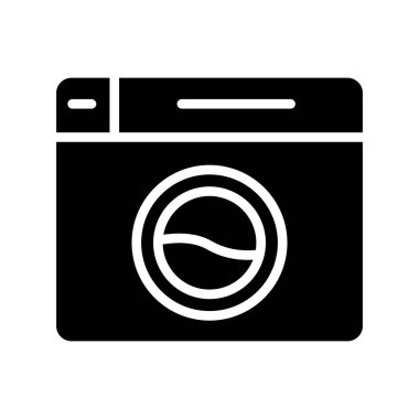 Modern çamaşır ikonunun vektör çizimi