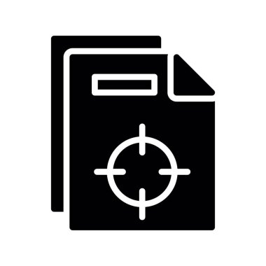 belge simgesi vektör illüstrasyonu