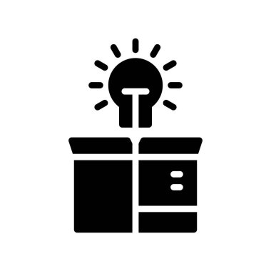 kutu vektör düz simgesi