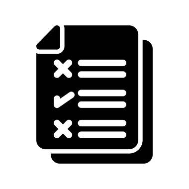 Kontrol listesi simgesi, düz tasarım