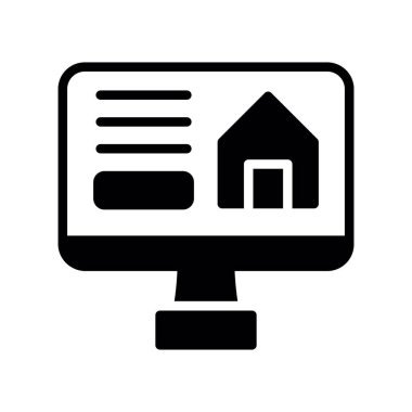 ev vektörü sembolü düz simge