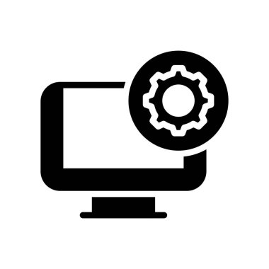 Şeffaf bir arkaplanda bilgisayar vektör çizimi. Birinci kalite semboller. Konsept ve grafik tasarım için ince çizgi simgesi.