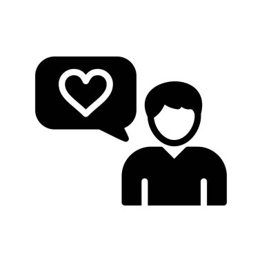 Konuşma kabarcığı vektör çizimi olan aşk çifti