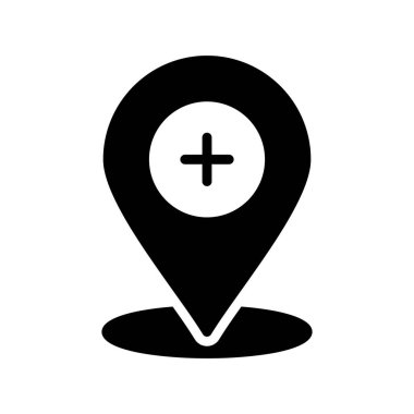 konum simgesi vektörü beyaz arkaplanda izole edildi, harita işaretleyici, işaret işareti