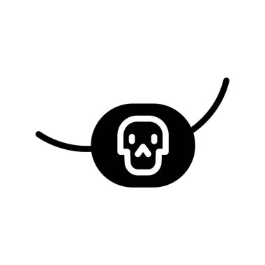 kafatası simgesi, vektör illüstrasyonu