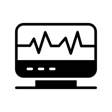 TV vektörü ince çizgi simgesi