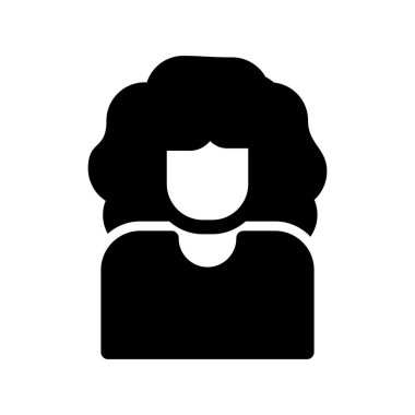 Siyah siluet vektör illüstrasyon tasarımlı kadın