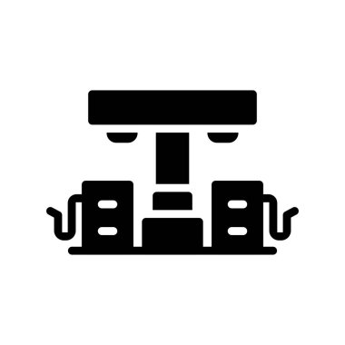 Benzin İstasyonu ikon vektör illüstrasyon tasarımı