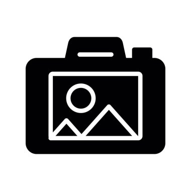 kamera simgesi vektör illüstrasyonu