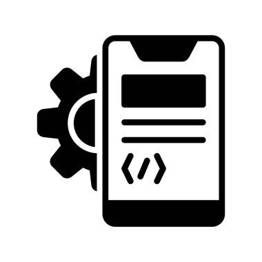 Vektör olarak Web Geliştirme simgesi. Logotype