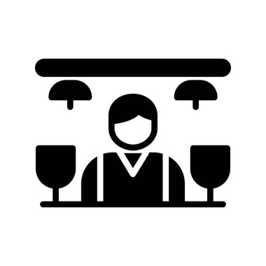 Bir restoran simgesinin vektör illüstrasyonu