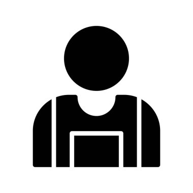 Düz dizaynlı bir insanın vektör simgesi.