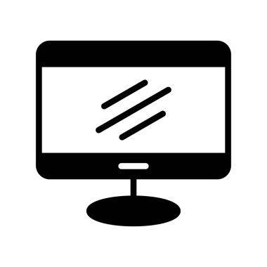 Masaüstü ekran simgesi ile bilgisayar monitörü