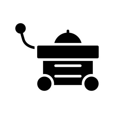 robot vektör ince çizgi simgesi