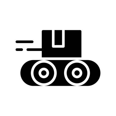 Bir robot simgesinin vektör illüstrasyonu