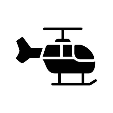 Helikopter simgesi vektör illüstrasyonu