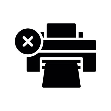 Yazıcı simgesi vektör illüstrasyonu