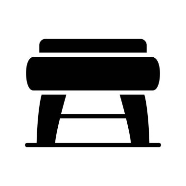 tablo sandalyesi simge vektör illüstrasyonu