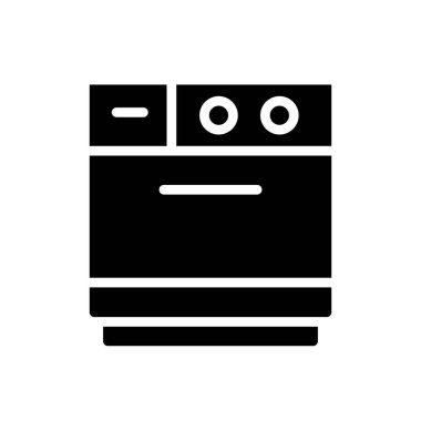 buzdolabı düz simge vektör çizim