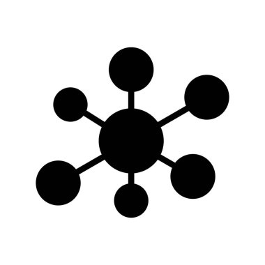 molekül vektörü glifleri düz simge