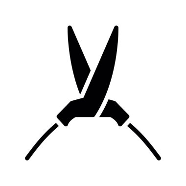 Çapraz kollu siluet kulaklı vektör çizimi